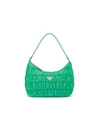 prada nylon and saffiano leather mini bag