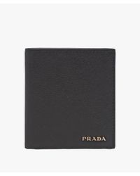 Prada - Black Saffiano Leather Wallet for Men - Lyst
