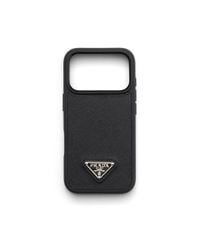 Prada Saffiano Leather Iphone 11 Pro Case in Black for Men | Lyst