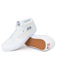 symptom anklageren Patronise Vans Half Cab Pro Leather Shoes in White for Men - Lyst