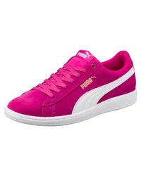 Puma - Pink Suede Branded Velcro Sneakers - Melijoe