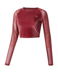 puma velvet crop