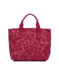 RADLEY Foldaway Shopper Bag Linear Dog in Claret Red