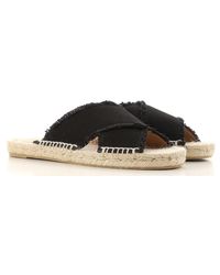 Castaner Black Palmera Cross Strap Slip On Sandals