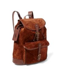 mens suede backpack