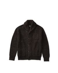 RRL Indigo Cotton-blend Cardigan in Black for Men | Lyst