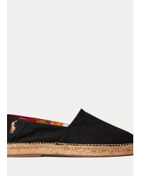 Espadrillas in tela di cotonePolo Ralph Lauren in Tela da Uomo colore Nero  | Lyst