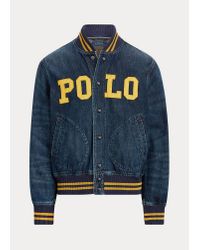 mens denim baseball jacket