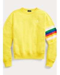 Sudadera Polar Con Ribete De Arcoíris Polo Ralph Lauren de Polar de color  Amarillo | Lyst
