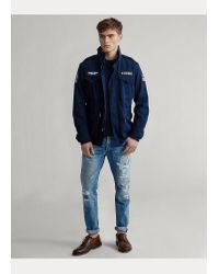 Veste Militaire En Serge De Coton Coton Polo Ralph Lauren Pour Homme En Coloris Vert Lyst