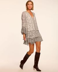 Ramy Brook Retro Printed Penny Dress in White | Lyst