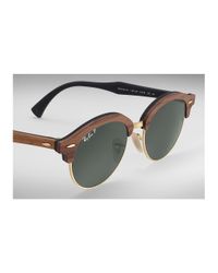 Ray-Ban Rubber Clubround Wood in Brown,Gold; Brown,Black/Green (Brown) for  Men - Lyst