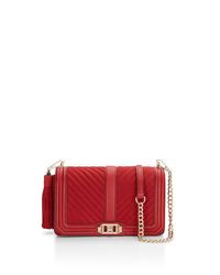 Rebecca Minkoff Love Crossbody With Tassel In Deep Red Red Lyst