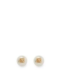Rebecca Minkoff | Metallic Two Part Pearl Earring | Lyst
