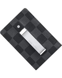Louis Vuitton Prince Card Holder With Bill Clip Damier Graphite
