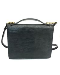Louis Vuitton Epi Hand Bag With Lock Key Monceau 28 2way Bag Epi Leather M52122 in Black - Lyst