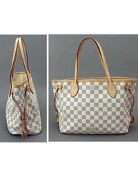Louis Vuitton Canvas Damier Azur Neverfull Pm Tote Bag White N41362 90046400.. in Blue - Lyst