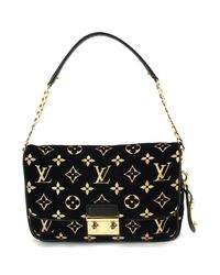 Louis Vuitton Velvet Pochette Curry Shoulder Bag Black Gold M93131 90041590.. - Lyst