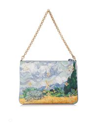 Louis Vuitton Leather Pre-owned X Jeff Koons A Wheatfield With Cypresses Clutch Bag in Blue - Lyst