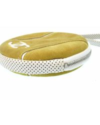 Chanel Tennis Ball Motifclutch Bag Yellow/white Suede 0015 ...