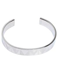Louis Vuitton Silver Tone Shadow V Open Cuff Bracelet in Metallic for Men - Lyst