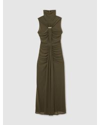 reiss imogen sleeveless ruched midi dress REISS Imogen Sleeveless Ruched Midi Dress