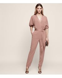 reiss pink jumpsuit