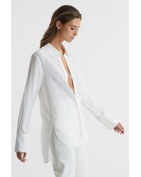 Buy Reiss Nude Nico Silk Shirt Dress from the Next UK online shop