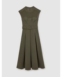 strapless open back dress Long Sleeve Faux Leather Midi Shirt Dress main image 0