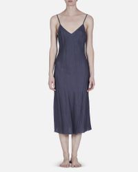 Organic By John Patrick Multicolor Bias Long Slip In Charcoal