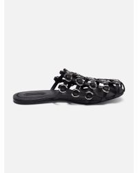 Alexander Wang - Amelia Soft Leather Slide With Rings In Black - Lyst
