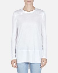 Rag & Bone - Riley Long Sleeve Top In Bright White - Lyst