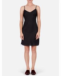 Organic By John Patrick Bias Mini Slip Dress In Black