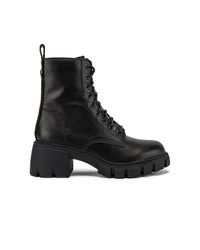 Steve Madden Leather Hybrid Combat Boot 