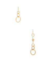 Rebecca Minkoff Metallic Mismatched Twisted Links Earrings