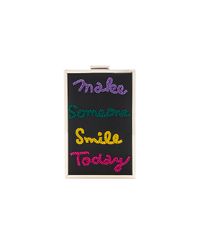 Alice + Olivia Black Sophia Embellished North South Clutch
