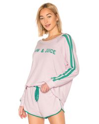 SWEAT SPIN AND JUICE Wildfox en coloris Pink