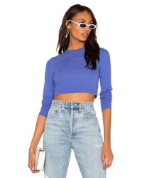 Cotton Citizen Blue The Venice Crop Shirt