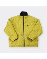 Salvaje lb cambiar Nike Vintage Reversible Puffer Coat in Yellow for Men | Lyst
