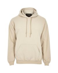 River Island Natural Stone Casual Hoodie for men