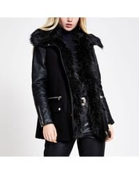 river island leather jacket womens