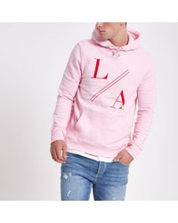 pink hoodie river island