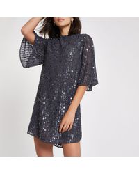 river island sequin shift dress