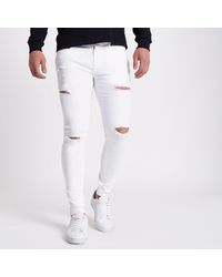 mens white jeans river island