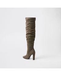 gray slouch boots flat