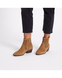 tan western ankle boots