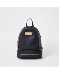 leather backpack river island