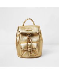 mini backpack gold