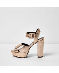 gold platform heels wide fit
