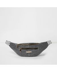 black glitter bum bag